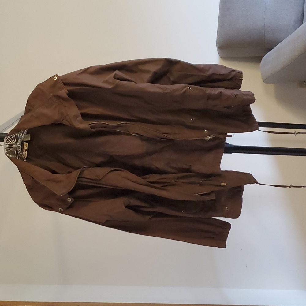 Caribbean Joe Women's 1X brown utility jacket